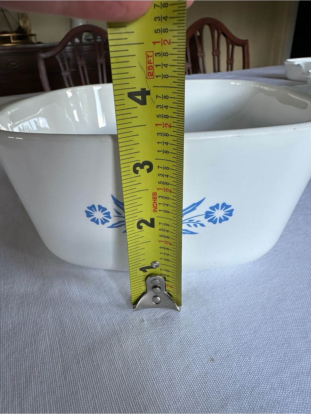 Vintage Corning Ware Blue Cornflower 1 3/4 Qt Casserole Dish w/ Lid P-1 3/4-B - Picture 5 of 6